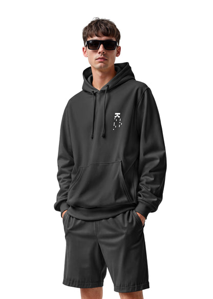 Preto | Moletom com capuz unissex oversize 